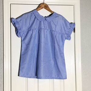 Blue & White stripped blouse. 💙